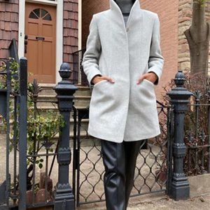 Aritzia Coccon Coat Heather Light Grey